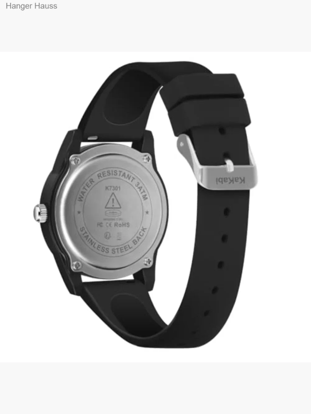 Men's Easy-to-Read Analog Quartz Watch with Silicone Strap